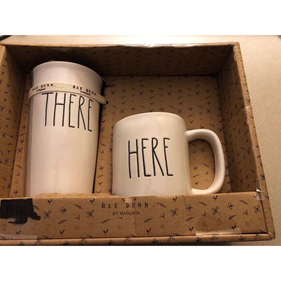 Rae Dunn Other - Rae Dunn Here There Mug White Tumbler Gift Set  New